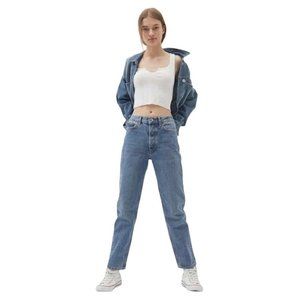 BDG Urban Outfitters High Rise Straight Jeans Size 25 Vintage Blue‎ Wash